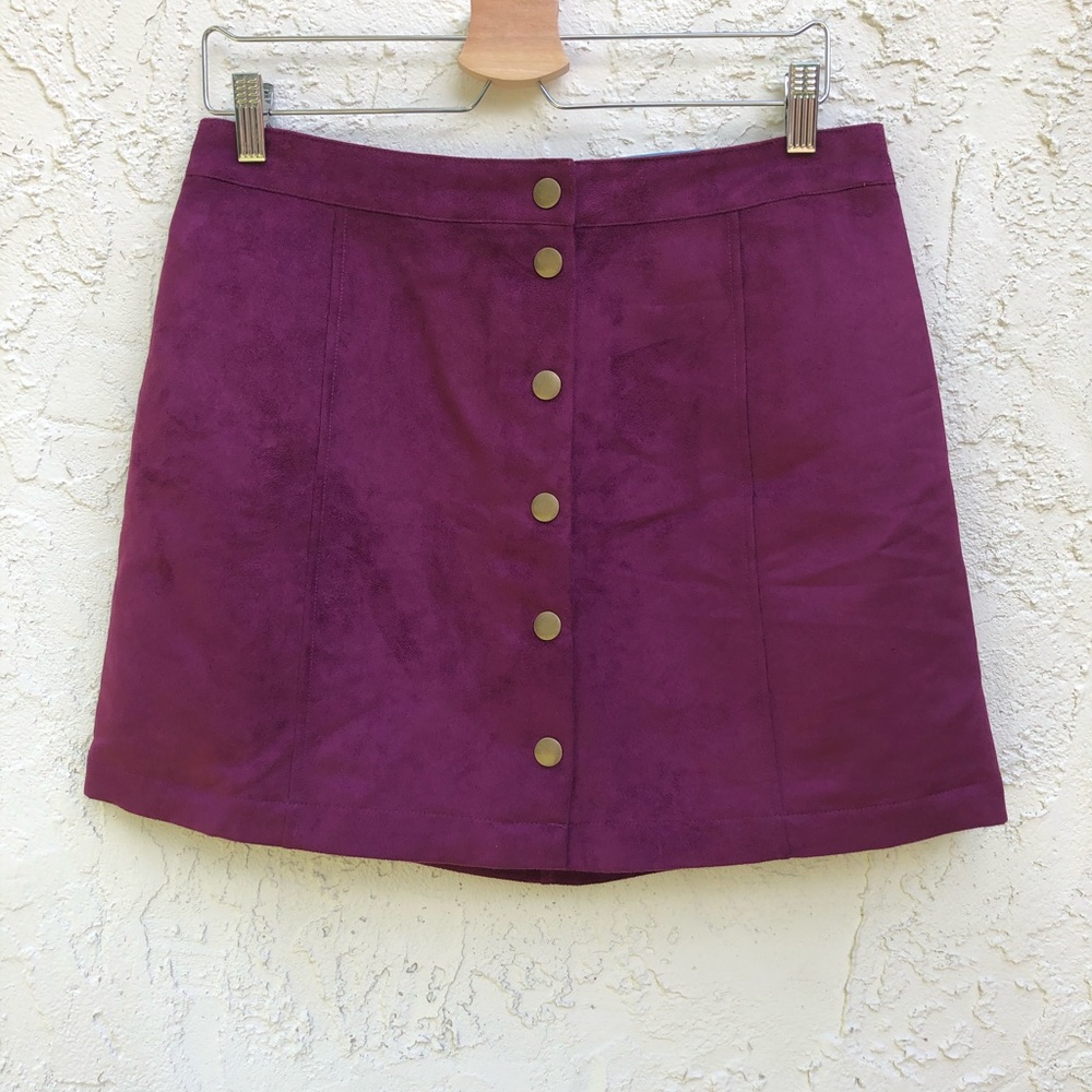 NWT Purple Button Up Skirt Old Navy